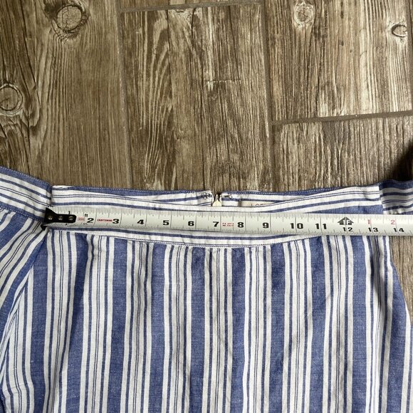 Ann Taylor LOFT Skirt Womens 0P‎ Linen Wrap Ruffle White Nautical Cottage Core - Picture 4 of 8